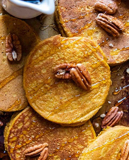 Fluffy 5-Mins Pumpkin Oatmeal Pancakes (Gluten-Free)