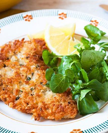 Lemon and thyme pork schnitzel