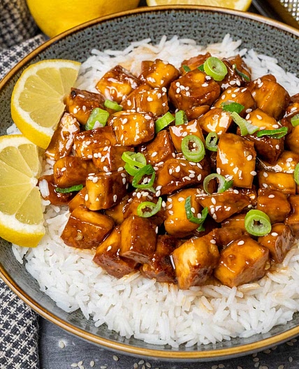 Sticky Lemon Tofu