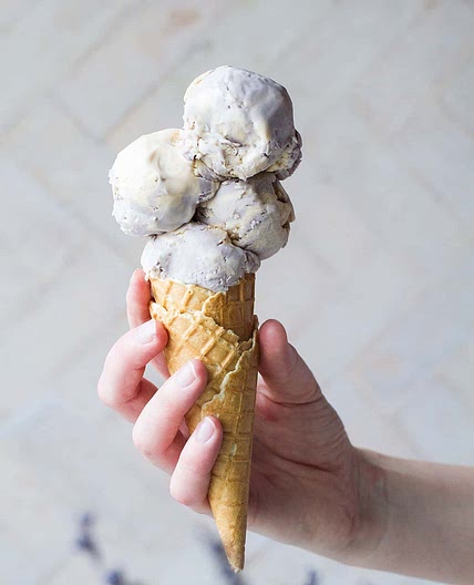 Earl Grey Ice Cream with Lavender (No-Churn)