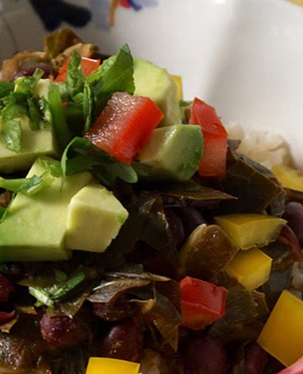 Black Beans and Greens Over Rice