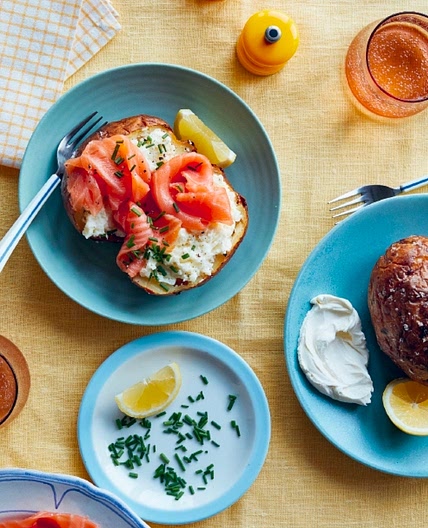 Baked Potato with Smoked Salmon and Cream Cheese
