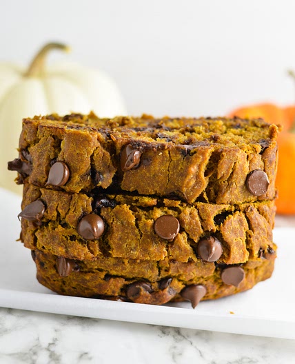Pumpkin Banana Chocolate Chip Bread