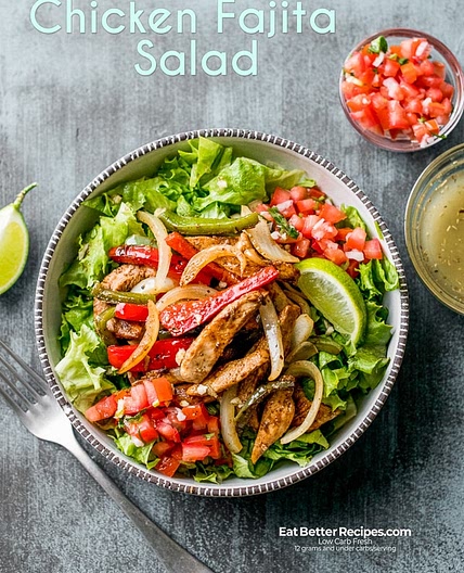 Chicken Fajita Salad With Cumin-Lime Dressing