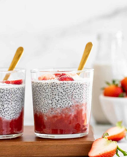 Strawberry Coconut Chia Pudding