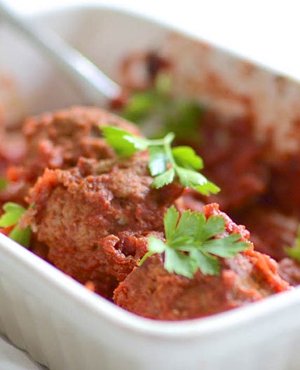 Baked Meatballs with Simple Tomato Sauce