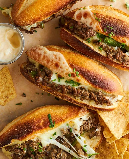 Ground Beef Philly Cheesesteak