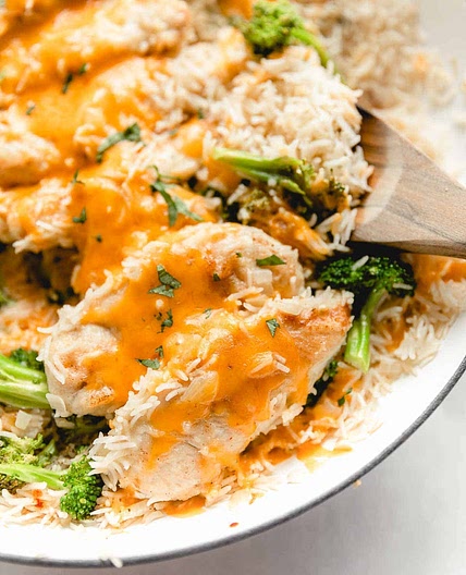 Gluten-Free Chicken (with Broccoli Cheddar Rice)