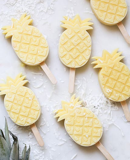 Pineapple Coconut Rum Popsicles