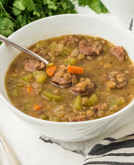 Instant Pot Lentil Soup with Sausage