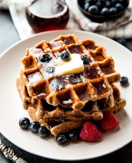 Fluffy Whole Wheat Waffles