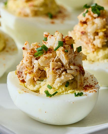 Crab-Stuffed Deviled Eggs