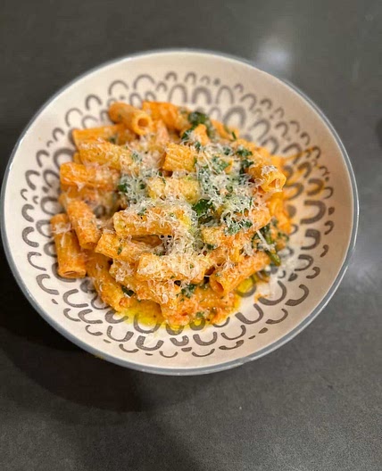 Roasted Red Pepper Ricotta Pasta