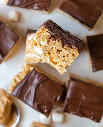 Chocolate Peanut Butter Rice Krispie Treats