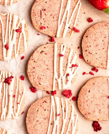 Strawberry Shortbread Cookies