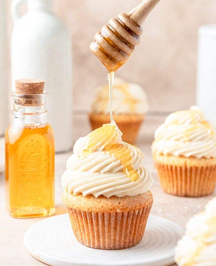Cornbread Cupcakes with Honey Brown Butter Buttercream
