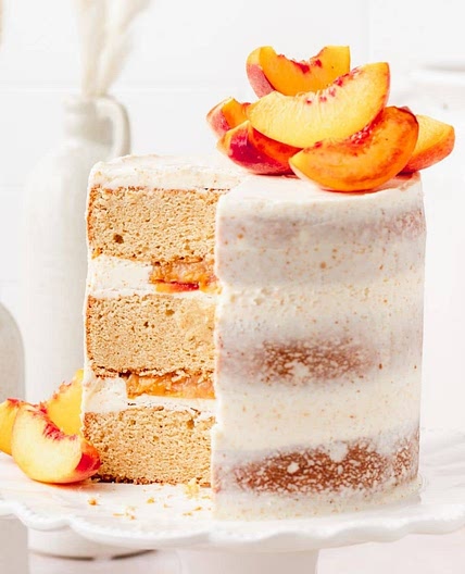 Brown Butter Peach Layer Cake