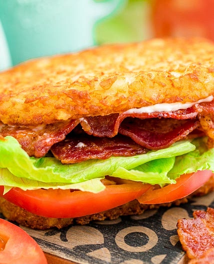 Air Fryer Hash Brown BLTs