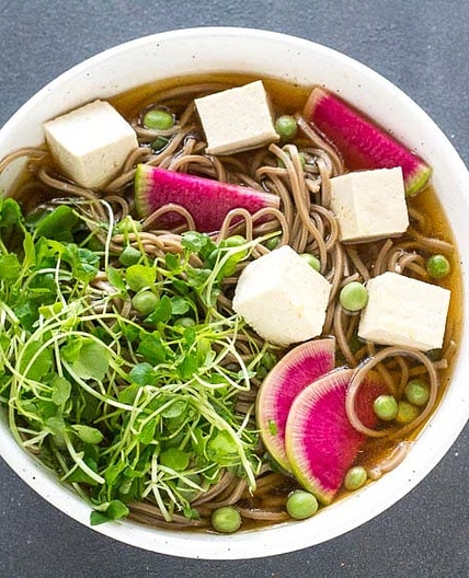 Low FODMAP Cold Soba Soup