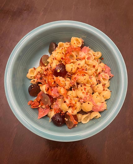 Grape Salami Pasta