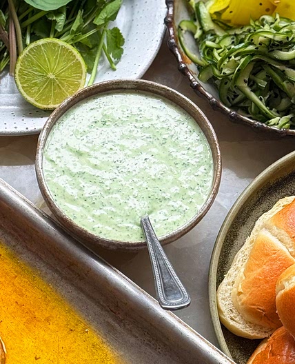 Coriander and lime mayonnaise