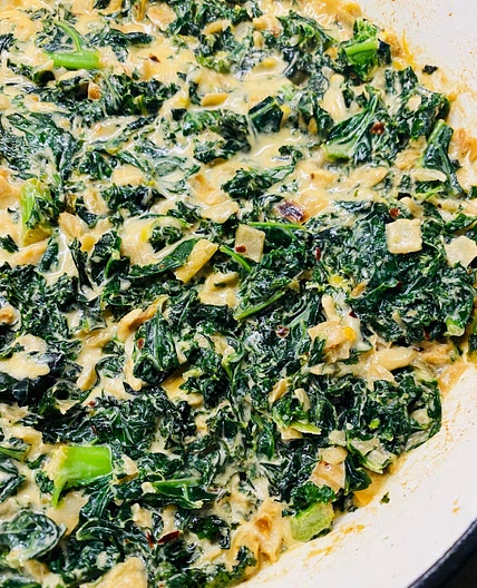 Creamy Lemon Parmesan Kale