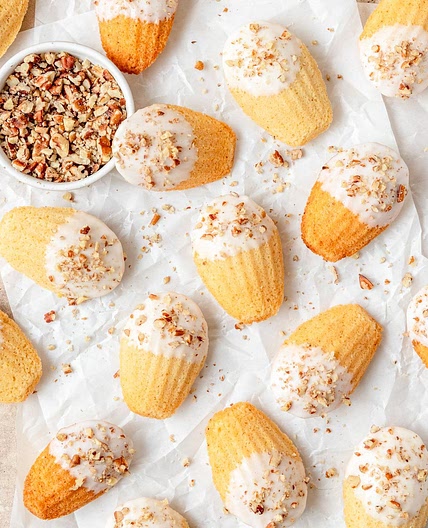 Brown Butter Bourbon Pecan Madeleines