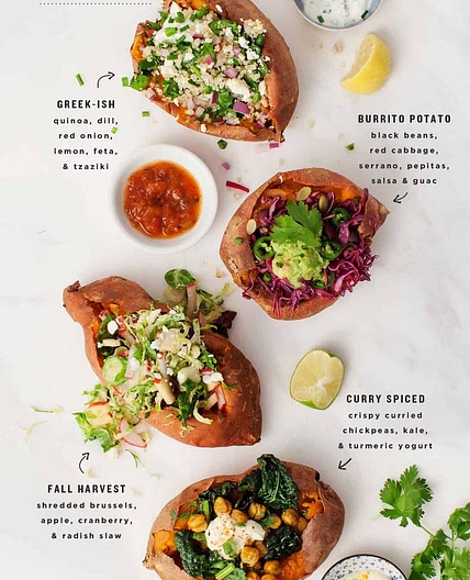 Stuffed Sweet Potatoes, 4 Ways