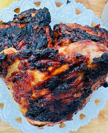Grilled Barbecue Chicken Thighs