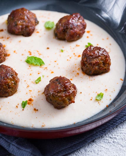 Polpette con crema di cannellini