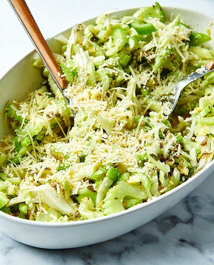 Crisp Celery Salad with Parmesan and Lemon (Fresh, Fast, Easy & Irresistible)