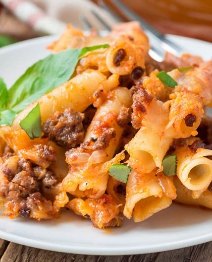 Baked Ziti With Sausage and Beef
