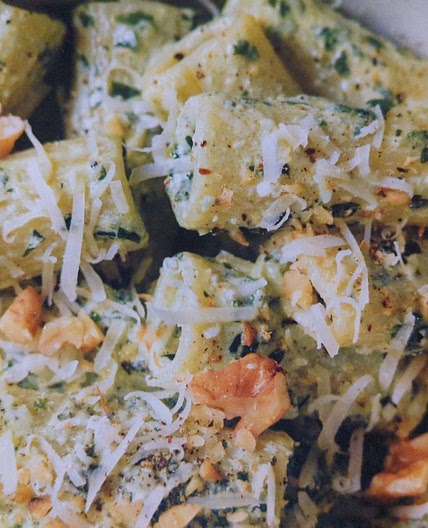 Rigatoni with Ricotta-Sage Pesto
