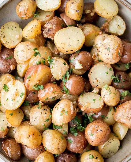 Roasted Garlic Parmesan Baby Potatoes