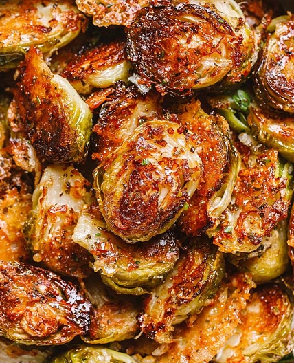 Garlic Parmesan Roasted Brussels Sprouts