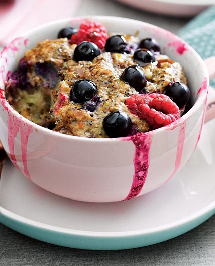 Breakfast muffin in a mug