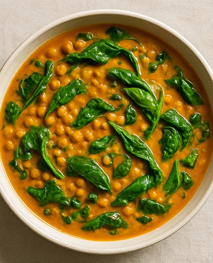 Lentil and Spinach Curry with Coconut Milk