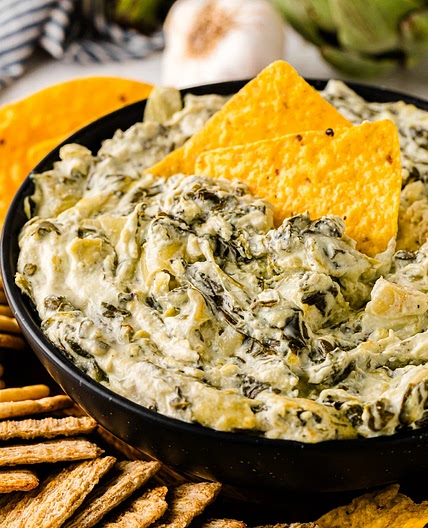 Crockpot Spinach Bacon Artichoke Dip