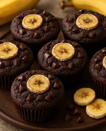 CHOCOLATE BANANA MUFFINS (gluten free)