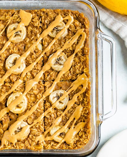 Peanut Butter Banana Baked Oatmeal