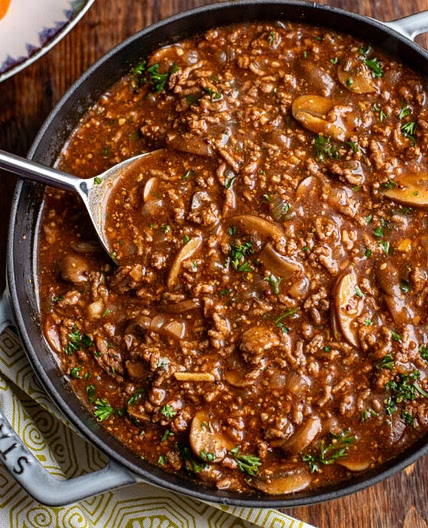 Mustard Beef with Mushrooms