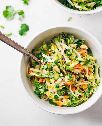 Vietnamese-Inspired Chicken Salad with Rice Noodles