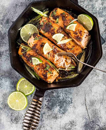 Keto Brown "Sugar" Glazed Salmon