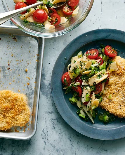 Sheet-Pan Crispy Pork Schnitzel
