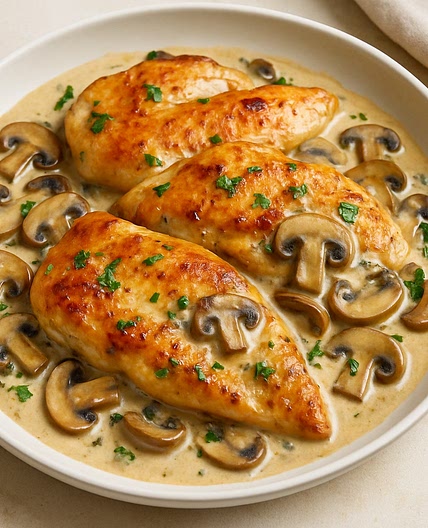 Chicken with Creamy Mushroom Sauce