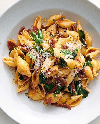 Pepperoni Pasta With Lemon and Garlic