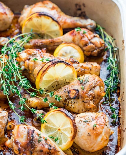 Lemon Garlic Roasted Chicken Legs