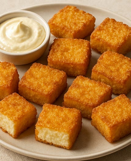 Cream Cheese Fried Grit Squares
