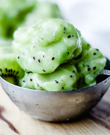 Easy Kiwi Sorbet Recipe with Only TWO ingredients needed!