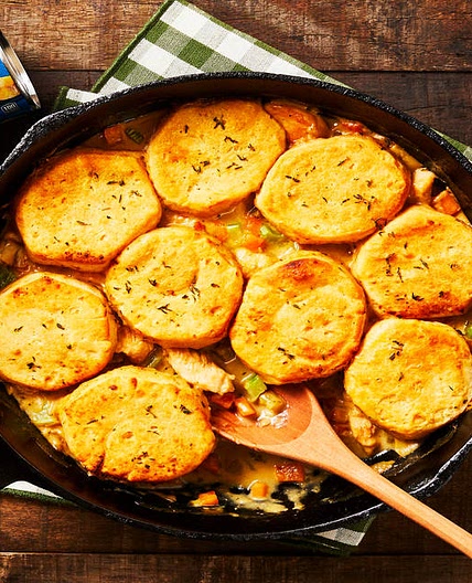Chicken & Biscuit Pot Pie with Carrots, Celery & Fresh Thyme